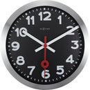 NeXtime NE-3999ARZW Wandklok Dia. 35 Cm, Geborsteld Aluminium, 'Station'