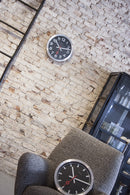 NeXtime NE-3999ARZW Wandklok Dia. 35 Cm, Geborsteld Aluminium, 'Station'