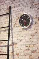NeXtime NE-3999STZW Wandklok Dia. 35 Cm, Geborsteld Aluminium, 'Station'