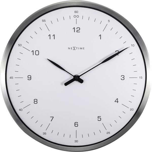 NeXtime NE-3243WI Wandklok 60 Minutes Ø33 Metaal Wit