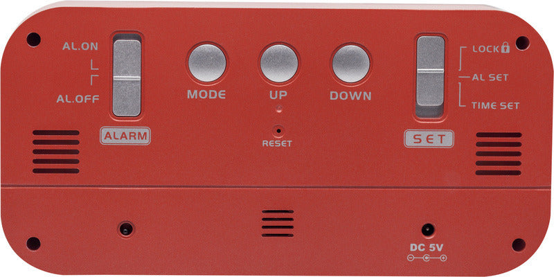 NeXtime NE-5211RO Wekker Loud 17.5x8.5x5cm ABS Rood