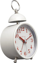 NeXtime NE-5213WI Wekker Single Bell 16x9.2x5.4 Metaal Wit / Rood