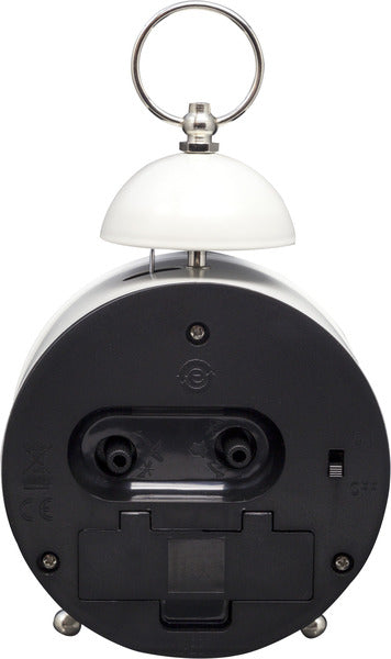 NeXtime NE-5213WI Wekker Single Bell 16x9.2x5.4 Metaal Wit / Rood