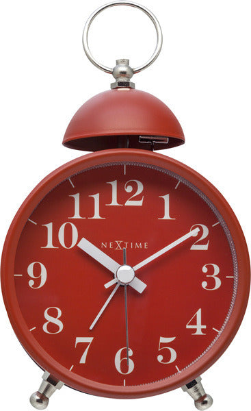 NeXtime NE-5213RO Wekker Single Bell 16x9.2x5.4 Metaal Rood