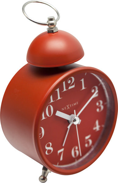 NeXtime NE-5213RO Wekker Single Bell 16x9.2x5.4 Metaal Rood