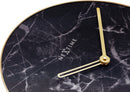 NeXtime NE-8189ZW Wandklok Marble Ø 40 Cm Zwart