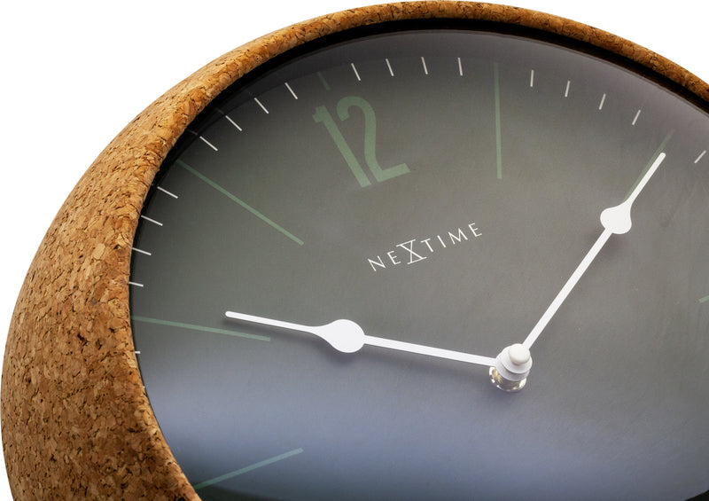 NeXtime NE-3509GN Wandklok Cork Ø 30 Cm Groen