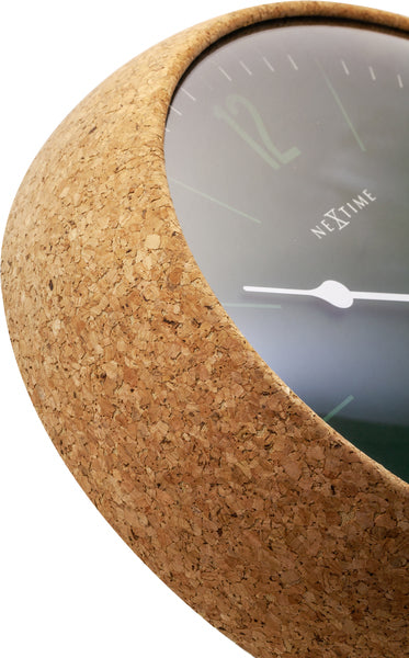 NeXtime NE-3509GN Wandklok Cork Ø 30 Cm Groen