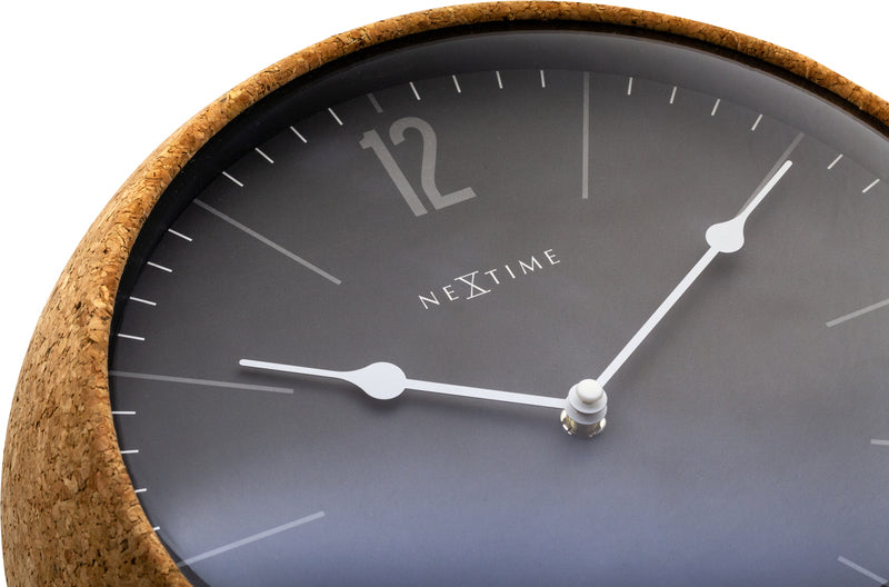 NeXtime NE-3509GS Wandklok Cork Ø 30 Cm Grijs