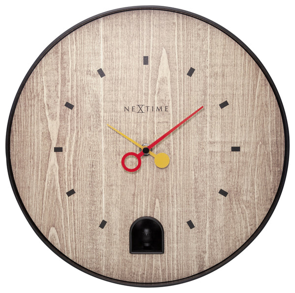 NeXtime NE-5220ZW Wandklok Dia. 30 Cm Abs, Zwart 'Nightingale Black'