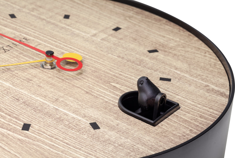 NeXtime NE-5220ZW Wandklok Dia. 30 Cm Abs, Zwart 'Nightingale Black'