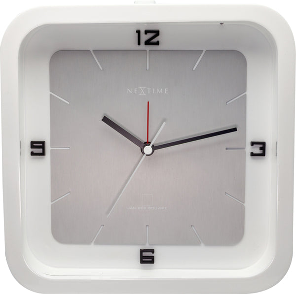 NeXtime NE-5221WI Tafelklok Square Alarm 20 X 20 X 6 Cm Wit