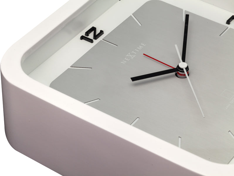 NeXtime NE-5221WI Tafelklok Square Alarm 20 X 20 X 6 Cm Wit