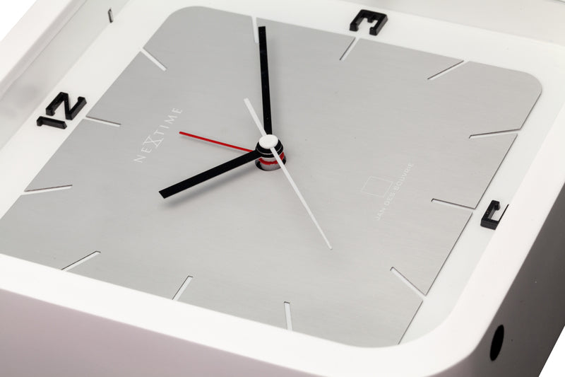NeXtime NE-5221WI Tafelklok Square Alarm 20 X 20 X 6 Cm Wit
