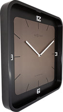 NeXtime NE-3518ZW Wandklok Square Wall 40 X 40 X 4 Cm Zwart