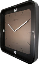 NeXtime NE-3518ZW Wandklok Square Wall 40 X 40 X 4 Cm Zwart