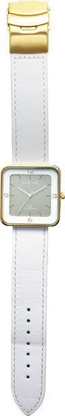 NeXtime NE-6021GW Horloge Square Wrist Wit/goud