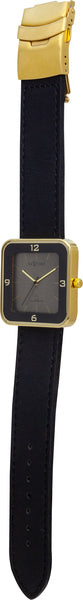 NeXtime NE-6021GB Horloge Square Wrist Zwart/goud