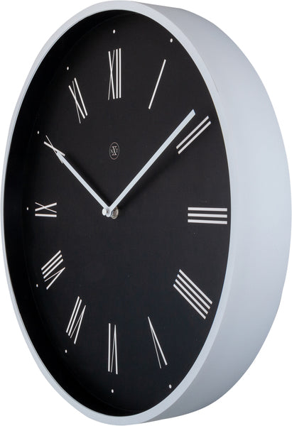 NeXtime NX-7329ZW Wandklok NXt Felix Ø 40 Cm Zwart