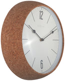 NeXtime NE-3509WI Wandklok Cork Dia 30cm Kurk Wit
