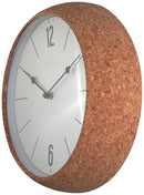 NeXtime NE-3509WI Wandklok Cork Dia 30cm Kurk Wit