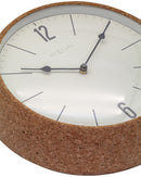 NeXtime NE-3509WI Wandklok Cork Dia 30cm Kurk Wit