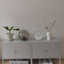 NeXtime NE-5222WI - Tafelklok - Ø 20 Cm - Glas / Metaal - Wit - 'Marble'