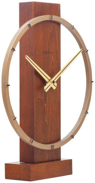 NeXtime NE-5226BR Tafelklok Carl Table 34x27cm Hout Bruin