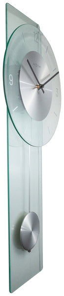 NeXtime NE-3251 - Wandklok - 70 X 30 Cm - Glas / Metaal - Transparant - 'Eleanor'