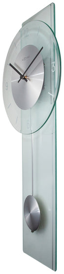 NeXtime NE-3251 - Wandklok - 70 X 30 Cm - Glas / Metaal - Transparant - 'Eleanor'