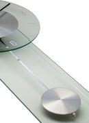 NeXtime NE-3251 - Wandklok - 70 X 30 Cm - Glas / Metaal - Transparant - 'Eleanor'