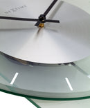 NeXtime NE-3251 - Wandklok - 70 X 30 Cm - Glas / Metaal - Transparant - 'Eleanor'