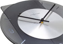 NeXtime NE-3251GS - Wandklok - 70 X 30 Cm - Glas / Metaal - Grijs - 'Eleanor'
