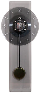 NeXtime NE-3251GS - Wandklok - 70 X 30 Cm - Glas / Metaal - Grijs - 'Eleanor'