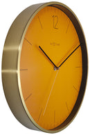 NeXtime NE-3252FM Wandklok Essential Gold Dia 34cm Aluminium Wit