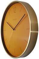 NeXtime NE-3252FM Wandklok Essential Gold Dia 34cm Aluminium Wit