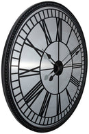 NeXtime NE-3255 Wandklok Cleopatra Mirror Dia 56cm Glas Zwart