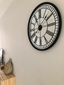 NeXtime NE-3255 Wandklok Cleopatra Mirror Dia 56cm Glas Zwart