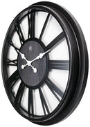 NeXtime NX-7346ZW Wandklok NXt Quebec Dia 51cm Kunststof Zwart