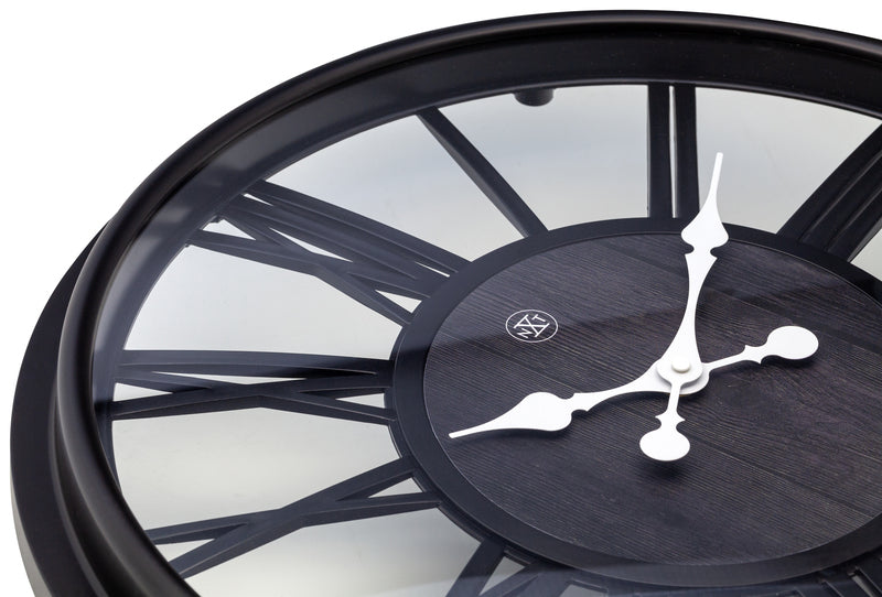 NeXtime NX-7346ZW Wandklok NXt Quebec Dia 51cm Kunststof Zwart