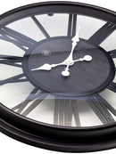 NeXtime NX-7346ZW Wandklok NXt Quebec Dia 51cm Kunststof Zwart