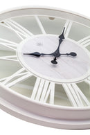 NeXtime NX-7346WI Wandklok NXt Quebec Dia 51cm Kunststof Wit