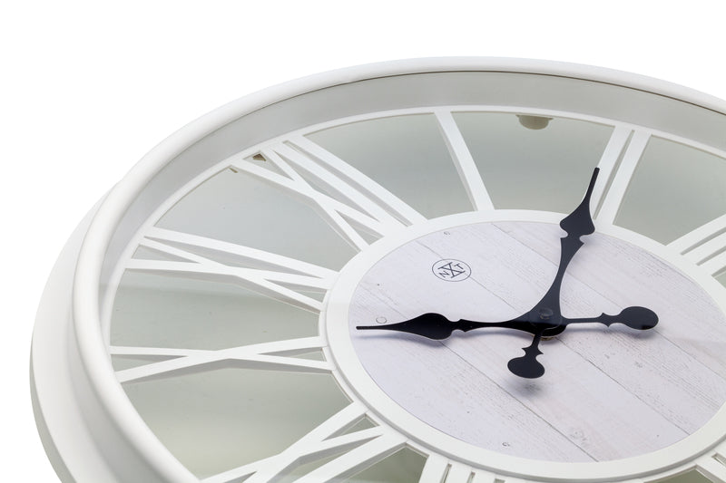 NeXtime NX-7346WI Wandklok NXt Quebec Dia 51cm Kunststof Wit