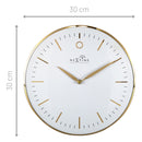 NeXtime NE-3256WIRC Wandklok Radio Controlled 30 cm Glamour Goud/Wit