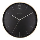 NeXtime NE-3258ZW Essential Wandklok 40 cm Zwart/Goud