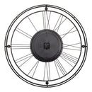 NeXtime NE-3260ZI Roman Gear Wandklok 90 cm Zwart/Zilver/Metaal