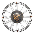 NeXtime NE-3260GO Roman Gear Wandklok 90 cm Zwart/Goud/Metaal