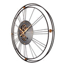 NeXtime NE-3260GO Roman Gear Wandklok 90 cm Zwart/Goud/Metaal