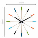 NeXtime NE-2610VI Wandklok 58cm Retro RVS Stil Uurwerk