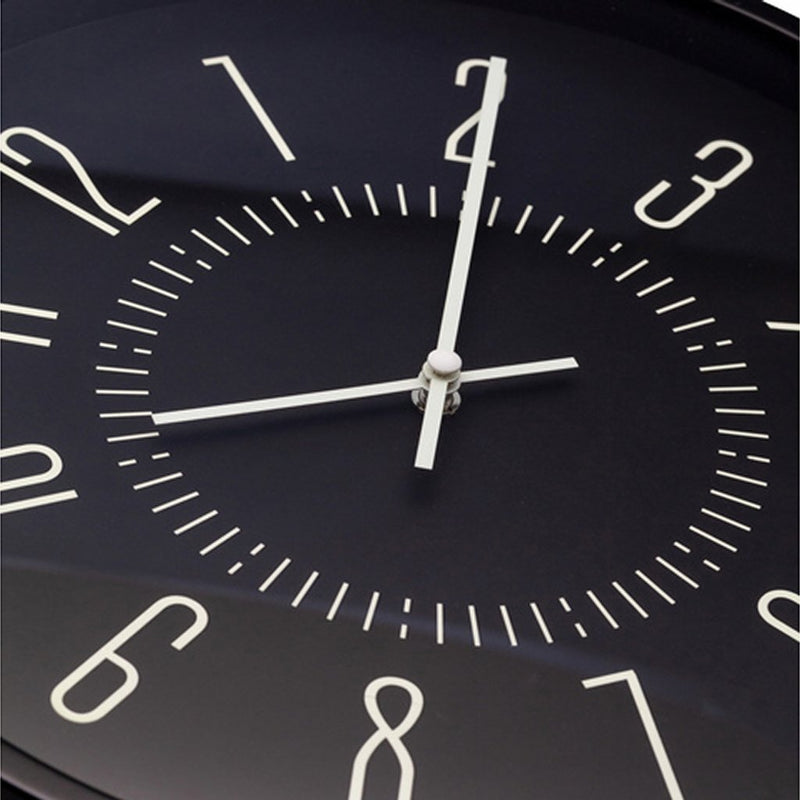 NeXtime NE-3261ZW Luminous Glow In The Dark Wandklok 35 cm Zwart